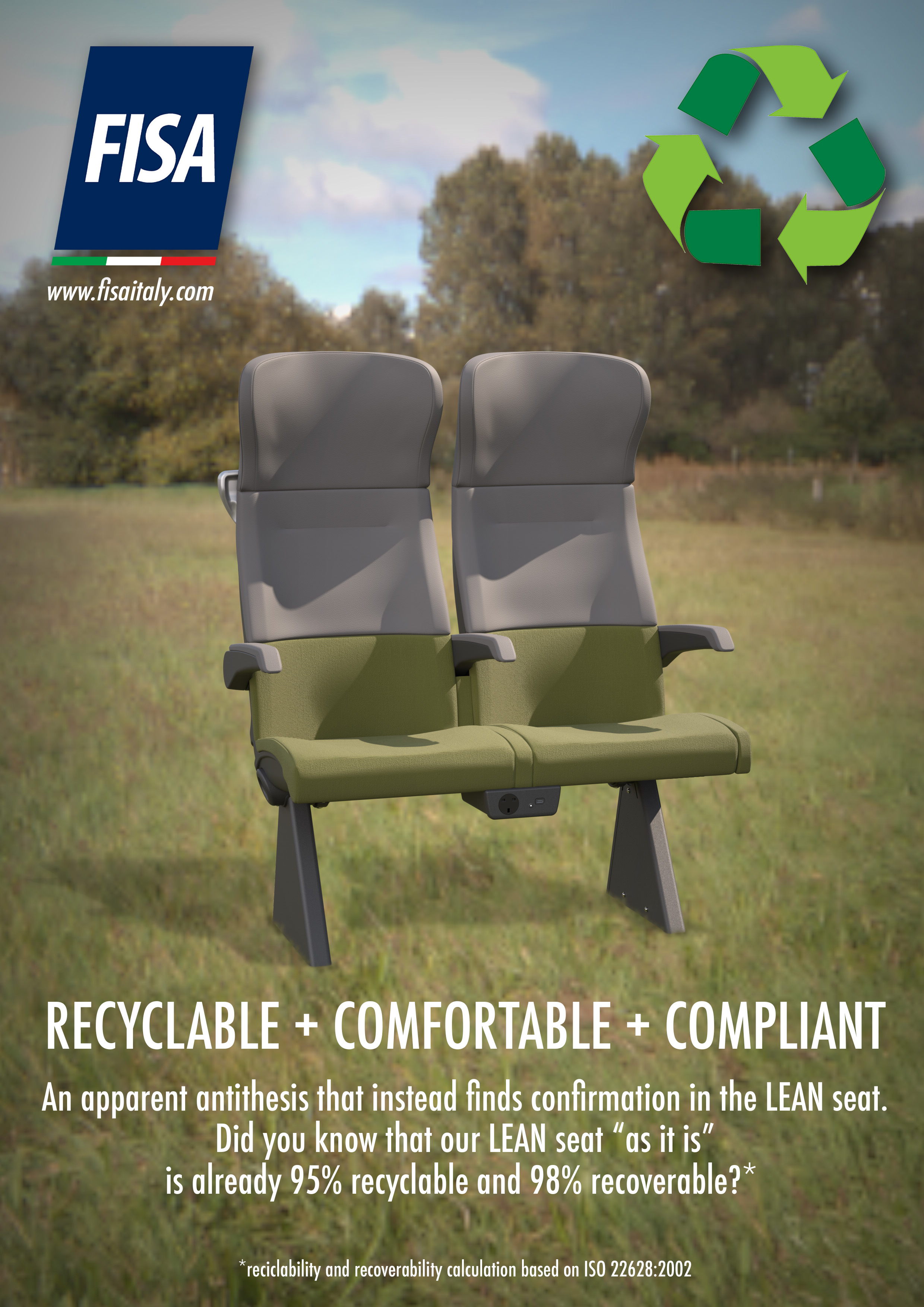 RECYCLABLE + COMFORTABLE + COMPLIANT = LEAN Seat