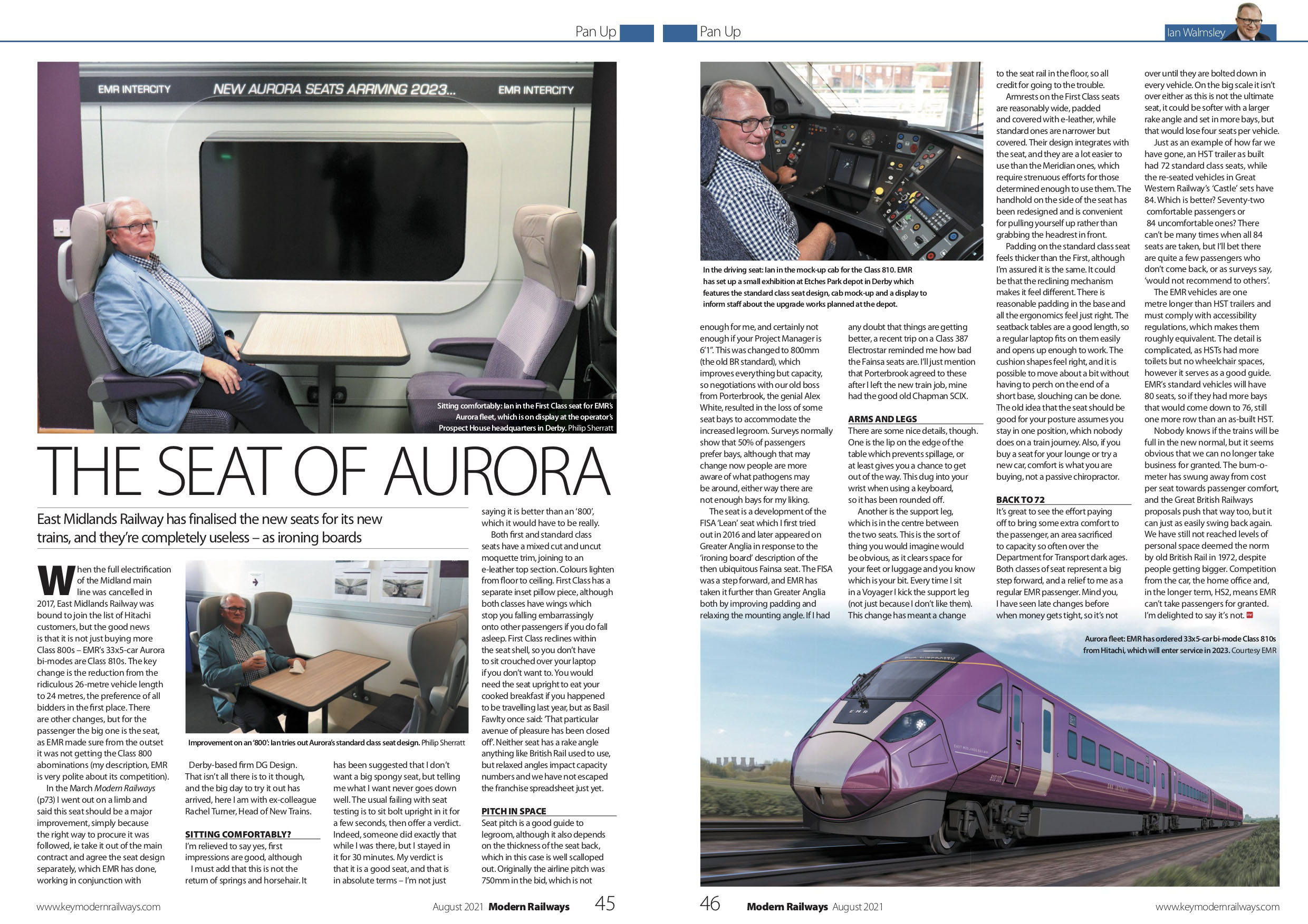 LEAN seat chosen for the prestigious Hitachi Rail Limited new fleet for East Midlands Railway